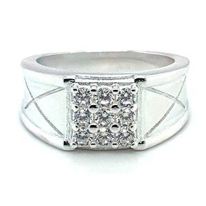 Cubic Zirconia 1.00ct Platinum Finish Solid 925 Sterling Silver Ring